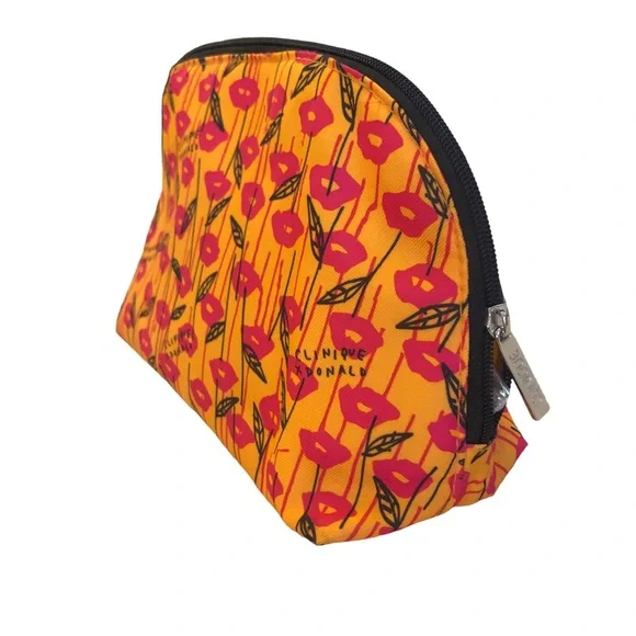 Clinique x Donald Bright Orange Makeup Bag - Picture 2 of 8